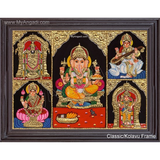 5 Panel  Tanjore Painting