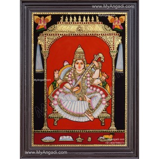Saraswathi Tanjore Painting