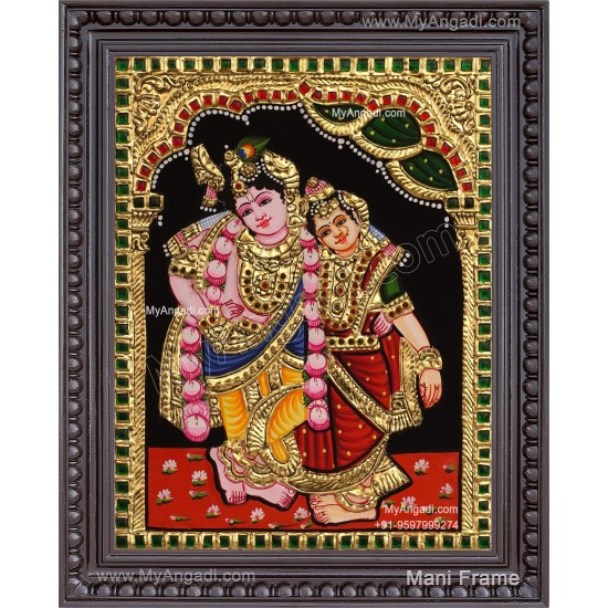 Kannan Rukmani Tanjore Painting Kannan Rukmani Tanjore Painting