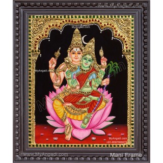 Shivan Parvathi Tanjore Painting