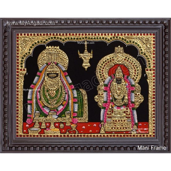 Annamalaiyar Unnamalaiyamman Tanjore Painting Annamalaiyar Unnamalaiyamman Tanjore Painting