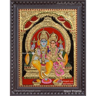 Vishnu Lakshmi Tanjore Painting