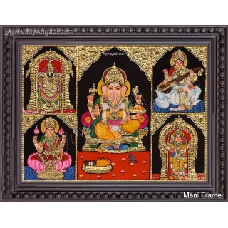5 Panel  Tanjore Painting