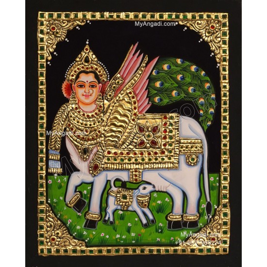 Kamadhenu Tanjore Painting Kamadhenu Tanjore Painting
