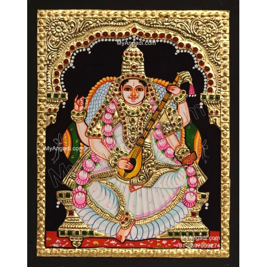 Saraswathi Tanjore Painting