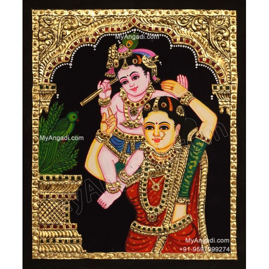 Yashoda Krishna Tanjore Painting Yashoda Krishna Tanjore Painting