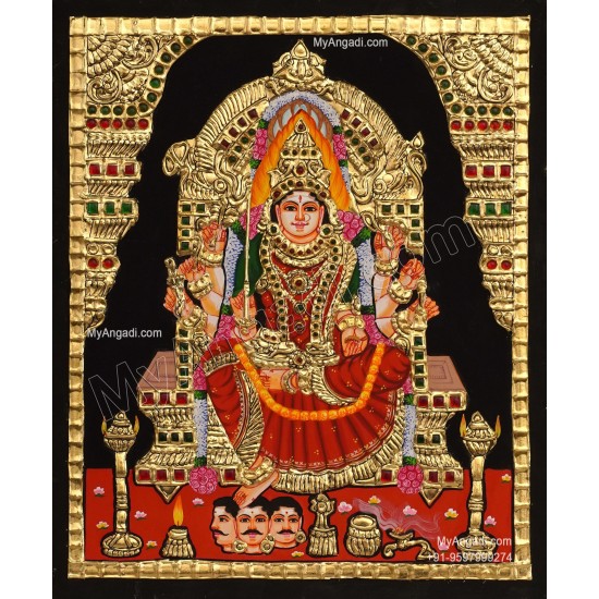 Samayapura amman Tanjore Painting Samayapura amman Tanjore Painting