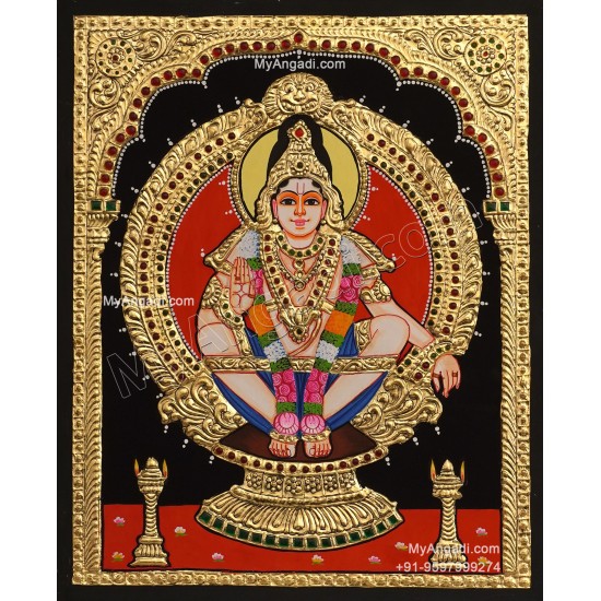 Ayyappan Tanjore Painting Ayyappan Tanjore Painting
