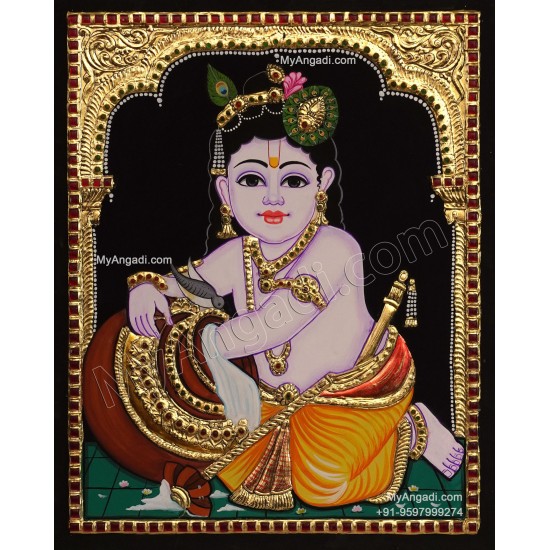 Butter Krishna Tanjore Painting