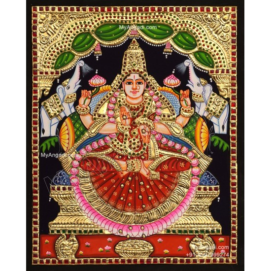 Gajalakshmi Tanjore Painting