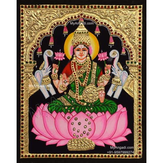 Gajalakshmi Tanjore Painting