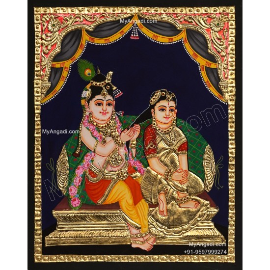 Jada Krishna Tanjore Painting