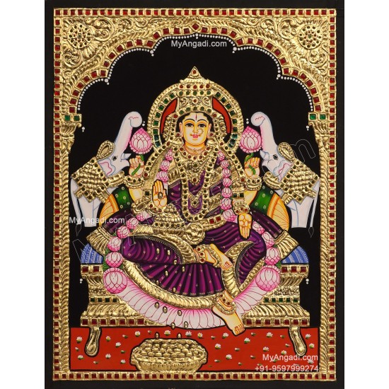 Gajalakshmi Tanjore Painting
