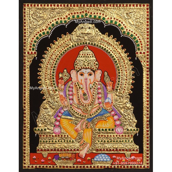 Ganesha Tanjore Painting Ganesha Tanjore Painting