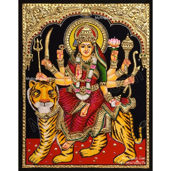 Durga Devi Tanjore Painting Durga Devi Tanjore Painting