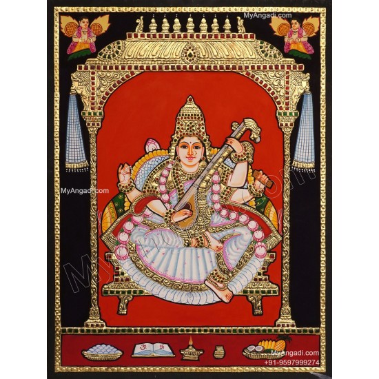 Saraswathi Tanjore Painting