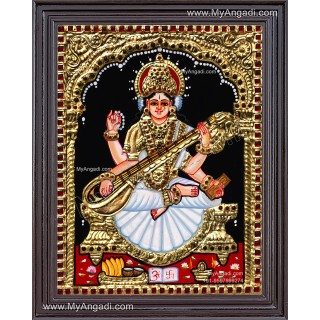Saraswathi Tanjore Painting