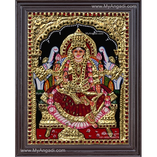 Gaja Lakshmi Tanjore Painting