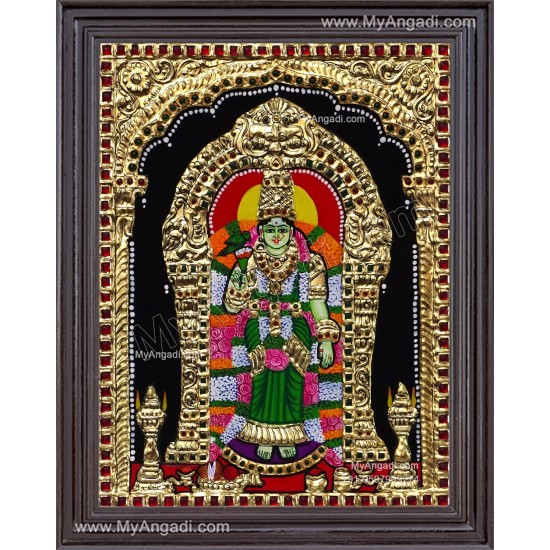 Madurai Meenakshi Amman Tanjore Painting