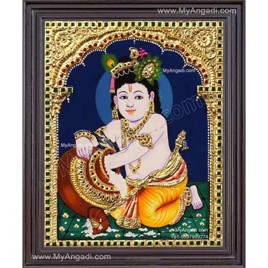 Butter Krishna Tanjore Painting