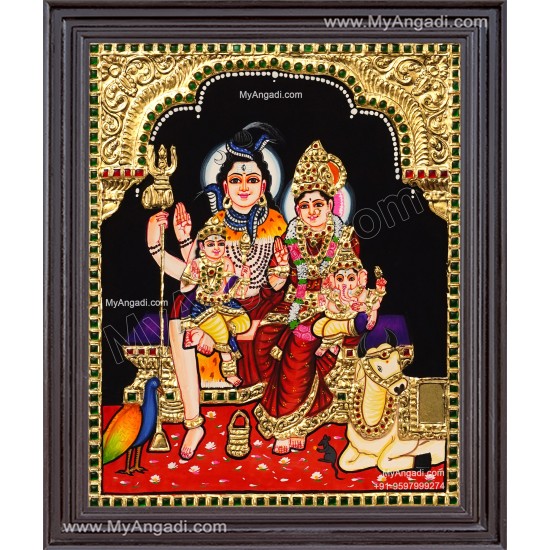 Shiva Parivar Tanjore Painting Shiva Parivar Tanjore Painting