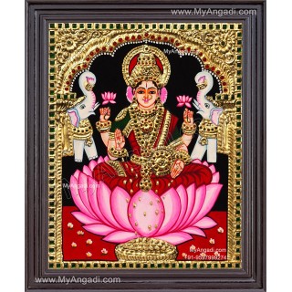 Gaja Lakshmi Tanjore Painting