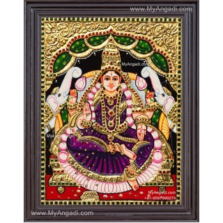 Gaja Lakshmi Tanjore Painting