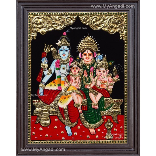 Shiva Parivar Tanjore Painting Shiva Parivar Tanjore Painting