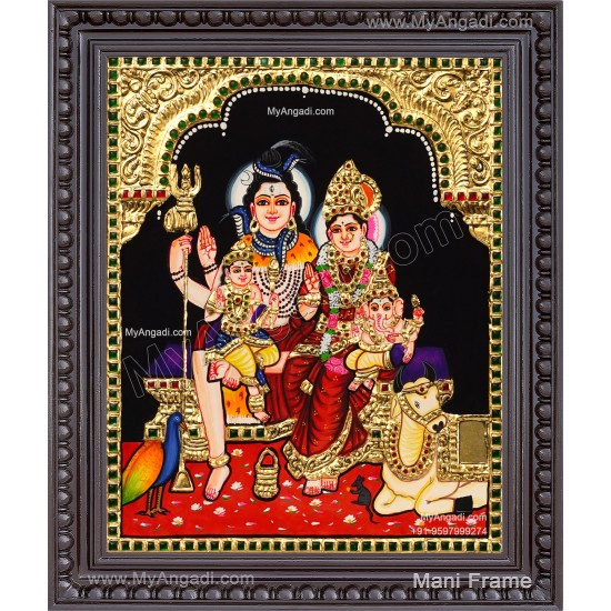 Shiva Parivar Tanjore Painting