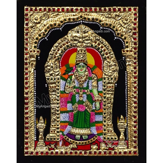 Madurai Meenakshi Amman Tanjore Painting