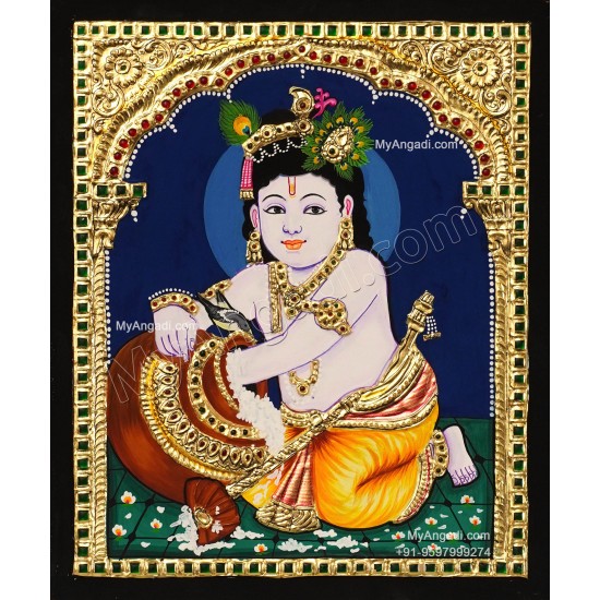 Butter Krishna Tanjore Painting