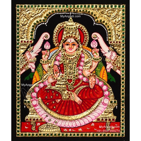 Gaja Lakshmi Tanjore Painting