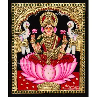 Gaja Lakshmi Tanjore Painting