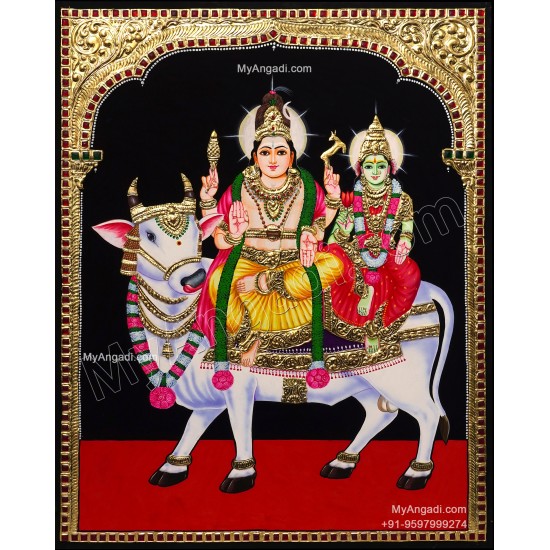 Shiva Parivar Tanjore Painting