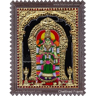 Madurai Meenakshi Amman Tanjore Painting