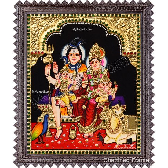 Shiva Parivar Tanjore Painting
