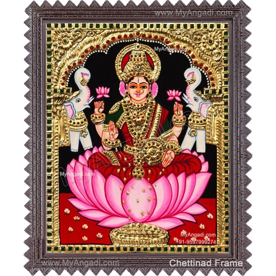 Gaja Lakshmi Tanjore Painting