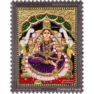Gaja Lakshmi Tanjore Painting