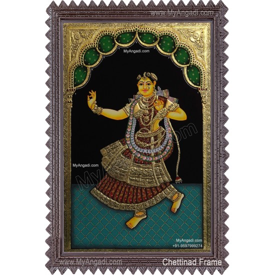 Dancing Lady Tanjore Painting