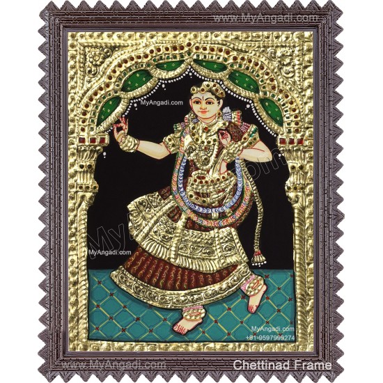 Dancing Lady Tanjore Painting