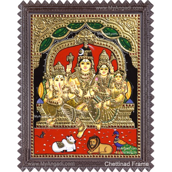 Shiva Family Tanjore Paintings