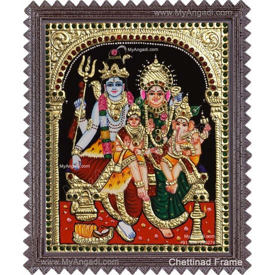 Shiv Parivar Tanjore Painting