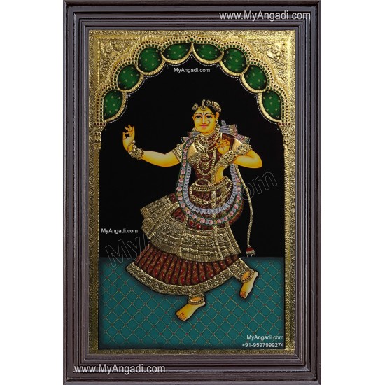 Dancing Lady Tanjore Painting