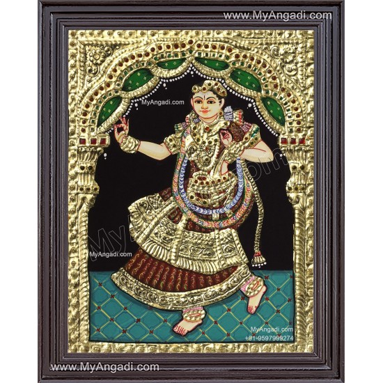Dancing Lady Tanjore Painting