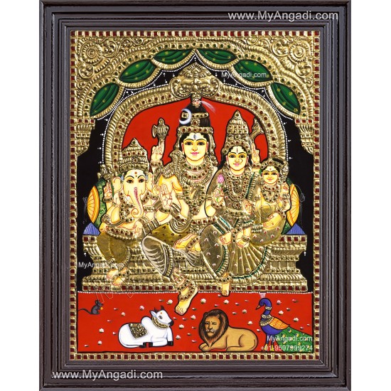 Shiva Family Tanjore Paintings