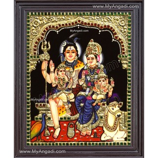 Shiva Parivar Tanjore Painting