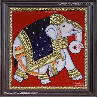 Elephant Tanjore Painting