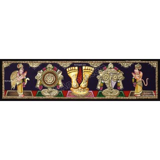 Sangu Chakram Namam Tanjore Painting