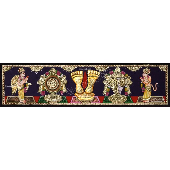 Sangu Chakram Namam Tanjore Painting
