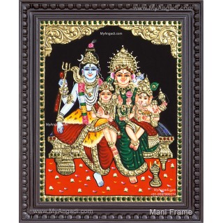 Shivan Family Tanjore Painting